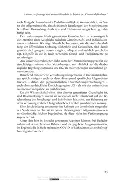 Image of the Page - 173 - in Die Corona-Pandemie - Ethische, gesellschaftliche und theologische Reflexionen einer Krise