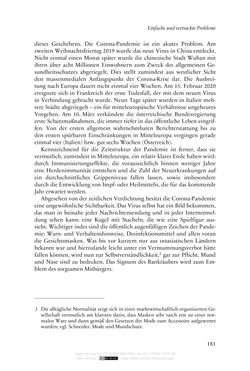 Image of the Page - 181 - in Die Corona-Pandemie - Ethische, gesellschaftliche und theologische Reflexionen einer Krise