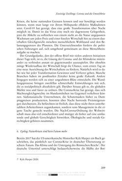 Image of the Page - 209 - in Die Corona-Pandemie - Ethische, gesellschaftliche und theologische Reflexionen einer Krise