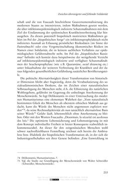 Bild der Seite - 233 - in Die Corona-Pandemie - Ethische, gesellschaftliche und theologische Reflexionen einer Krise