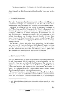 Image of the Page - 245 - in Die Corona-Pandemie - Ethische, gesellschaftliche und theologische Reflexionen einer Krise
