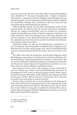 Image of the Page - 252 - in Die Corona-Pandemie - Ethische, gesellschaftliche und theologische Reflexionen einer Krise