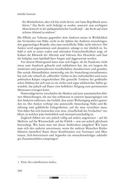 Image of the Page - 260 - in Die Corona-Pandemie - Ethische, gesellschaftliche und theologische Reflexionen einer Krise