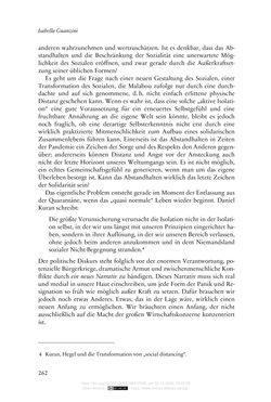 Image of the Page - 262 - in Die Corona-Pandemie - Ethische, gesellschaftliche und theologische Reflexionen einer Krise
