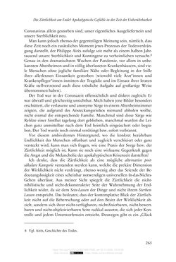 Image of the Page - 265 - in Die Corona-Pandemie - Ethische, gesellschaftliche und theologische Reflexionen einer Krise