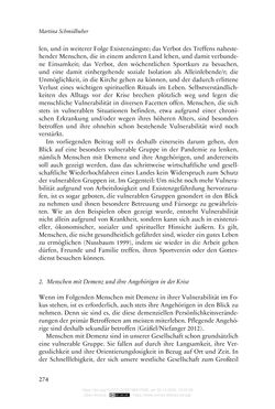 Image of the Page - 274 - in Die Corona-Pandemie - Ethische, gesellschaftliche und theologische Reflexionen einer Krise