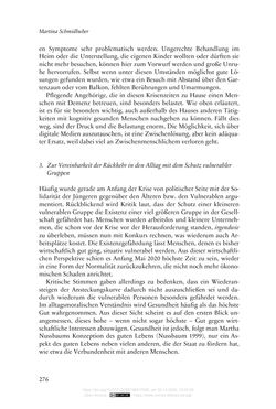 Image of the Page - 276 - in Die Corona-Pandemie - Ethische, gesellschaftliche und theologische Reflexionen einer Krise