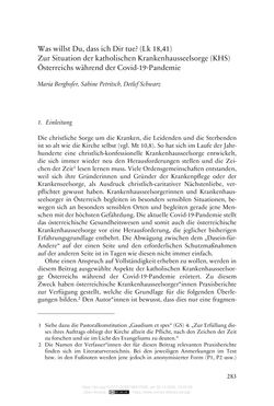 Image of the Page - 283 - in Die Corona-Pandemie - Ethische, gesellschaftliche und theologische Reflexionen einer Krise