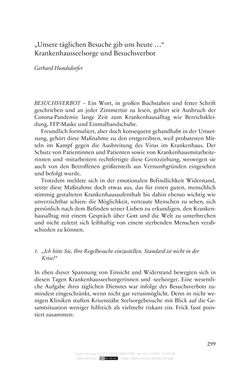 Bild der Seite - 299 - in Die Corona-Pandemie - Ethische, gesellschaftliche und theologische Reflexionen einer Krise