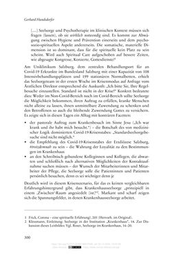 Image of the Page - 300 - in Die Corona-Pandemie - Ethische, gesellschaftliche und theologische Reflexionen einer Krise