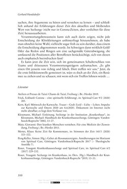 Bild der Seite - 310 - in Die Corona-Pandemie - Ethische, gesellschaftliche und theologische Reflexionen einer Krise