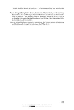 Bild der Seite - 311 - in Die Corona-Pandemie - Ethische, gesellschaftliche und theologische Reflexionen einer Krise