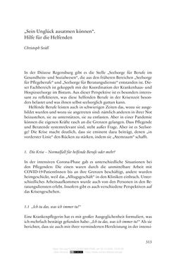Bild der Seite - 313 - in Die Corona-Pandemie - Ethische, gesellschaftliche und theologische Reflexionen einer Krise