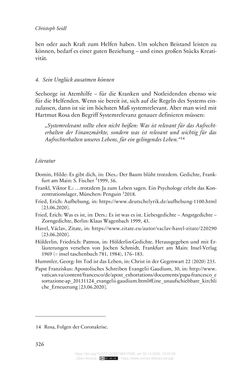 Bild der Seite - 326 - in Die Corona-Pandemie - Ethische, gesellschaftliche und theologische Reflexionen einer Krise