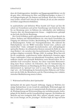 Bild der Seite - 336 - in Die Corona-Pandemie - Ethische, gesellschaftliche und theologische Reflexionen einer Krise