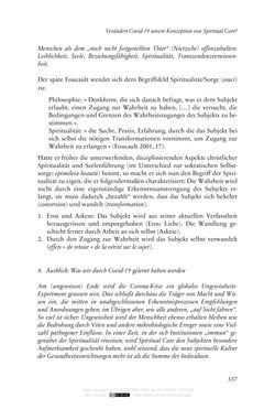 Bild der Seite - 337 - in Die Corona-Pandemie - Ethische, gesellschaftliche und theologische Reflexionen einer Krise