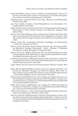 Bild der Seite - 357 - in Die Corona-Pandemie - Ethische, gesellschaftliche und theologische Reflexionen einer Krise