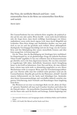 Bild der Seite - 359 - in Die Corona-Pandemie - Ethische, gesellschaftliche und theologische Reflexionen einer Krise