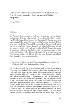 Bild der Seite - 369 - in Die Corona-Pandemie - Ethische, gesellschaftliche und theologische Reflexionen einer Krise
