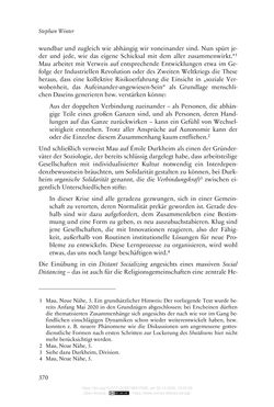 Bild der Seite - 370 - in Die Corona-Pandemie - Ethische, gesellschaftliche und theologische Reflexionen einer Krise