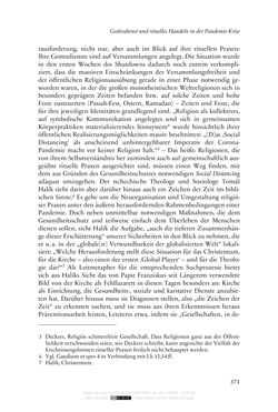 Bild der Seite - 371 - in Die Corona-Pandemie - Ethische, gesellschaftliche und theologische Reflexionen einer Krise
