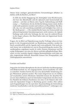 Image of the Page - 376 - in Die Corona-Pandemie - Ethische, gesellschaftliche und theologische Reflexionen einer Krise
