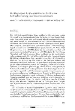 Bild der Seite - 381 - in Die Corona-Pandemie - Ethische, gesellschaftliche und theologische Reflexionen einer Krise