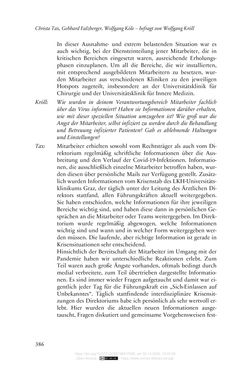 Bild der Seite - 386 - in Die Corona-Pandemie - Ethische, gesellschaftliche und theologische Reflexionen einer Krise