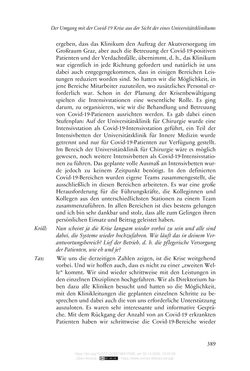 Image of the Page - 389 - in Die Corona-Pandemie - Ethische, gesellschaftliche und theologische Reflexionen einer Krise