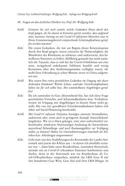 Image of the Page - 398 - in Die Corona-Pandemie - Ethische, gesellschaftliche und theologische Reflexionen einer Krise
