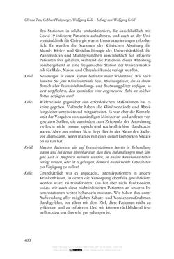 Bild der Seite - 400 - in Die Corona-Pandemie - Ethische, gesellschaftliche und theologische Reflexionen einer Krise