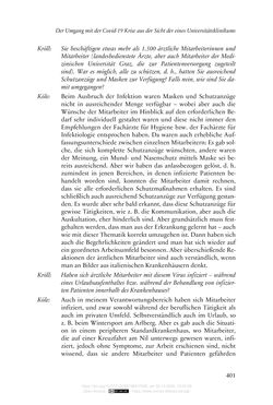 Bild der Seite - 401 - in Die Corona-Pandemie - Ethische, gesellschaftliche und theologische Reflexionen einer Krise