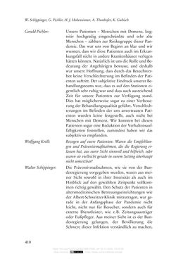Image of the Page - 410 - in Die Corona-Pandemie - Ethische, gesellschaftliche und theologische Reflexionen einer Krise