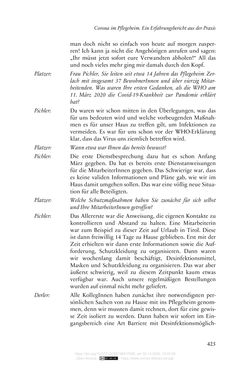 Image of the Page - 425 - in Die Corona-Pandemie - Ethische, gesellschaftliche und theologische Reflexionen einer Krise