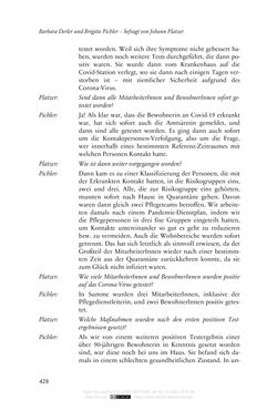 Image of the Page - 428 - in Die Corona-Pandemie - Ethische, gesellschaftliche und theologische Reflexionen einer Krise