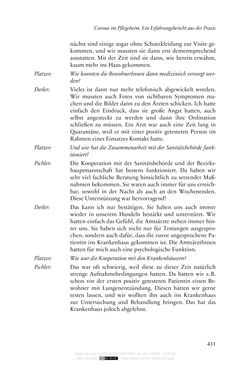 Image of the Page - 431 - in Die Corona-Pandemie - Ethische, gesellschaftliche und theologische Reflexionen einer Krise
