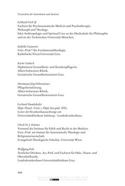 Image of the Page - 444 - in Die Corona-Pandemie - Ethische, gesellschaftliche und theologische Reflexionen einer Krise