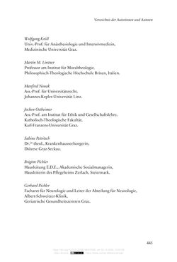 Image of the Page - 445 - in Die Corona-Pandemie - Ethische, gesellschaftliche und theologische Reflexionen einer Krise