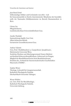 Image of the Page - 448 - in Die Corona-Pandemie - Ethische, gesellschaftliche und theologische Reflexionen einer Krise
