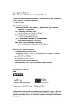 Image of the Page - (000004) - in Cosmopolitismo Riflessivo - Educare alle Comunità Inclusive attraverso l’Indagine Filosofica