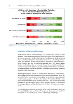 Bild der Seite - 40 - in COVID-19 und aktuelle Herausforderungen in Schule und Bildung - Erste Befunde des Schul-Barometers in Deutschland, Österreich und der Schweiz