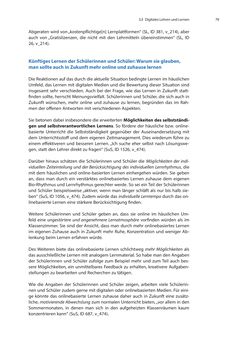 Bild der Seite - 79 - in COVID-19 und aktuelle Herausforderungen in Schule und Bildung - Erste Befunde des Schul-Barometers in Deutschland, Österreich und der Schweiz