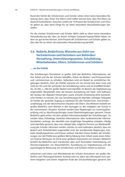Image of the Page - 84 - in COVID-19 und aktuelle Herausforderungen in Schule und Bildung - Erste Befunde des Schul-Barometers in Deutschland, Österreich und der Schweiz
