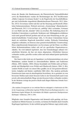 Image of the Page - 12 - in Cultural Governance in Österreich - Eine interpretative Policy-Analyse zu kulturpolitischen Entscheidungsprozessen in Linz und Graz