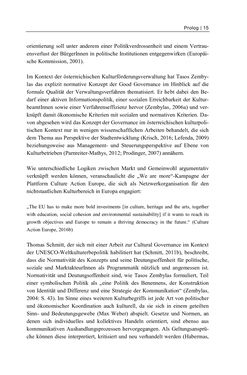Image of the Page - 15 - in Cultural Governance in Österreich - Eine interpretative Policy-Analyse zu kulturpolitischen Entscheidungsprozessen in Linz und Graz