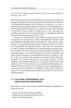 Image of the Page - 18 - in Cultural Governance in Österreich - Eine interpretative Policy-Analyse zu kulturpolitischen Entscheidungsprozessen in Linz und Graz