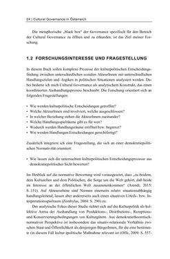 Bild der Seite - 24 - in Cultural Governance in Österreich - Eine interpretative Policy-Analyse zu kulturpolitischen Entscheidungsprozessen in Linz und Graz