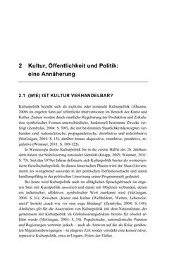 Bild der Seite - 31 - in Cultural Governance in Österreich - Eine interpretative Policy-Analyse zu kulturpolitischen Entscheidungsprozessen in Linz und Graz