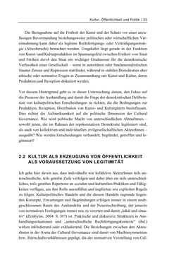 Image of the Page - 33 - in Cultural Governance in Österreich - Eine interpretative Policy-Analyse zu kulturpolitischen Entscheidungsprozessen in Linz und Graz