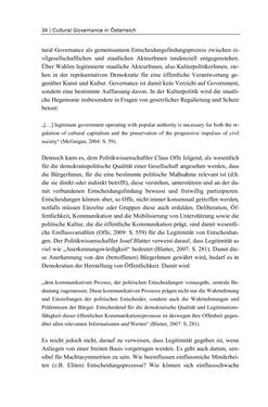 Image of the Page - 34 - in Cultural Governance in Österreich - Eine interpretative Policy-Analyse zu kulturpolitischen Entscheidungsprozessen in Linz und Graz